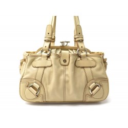 SAC A MAIN CELINE CABAS EN CUIR BEIGE + POCHETTE LEATHER HAND BAG PURSE 885€