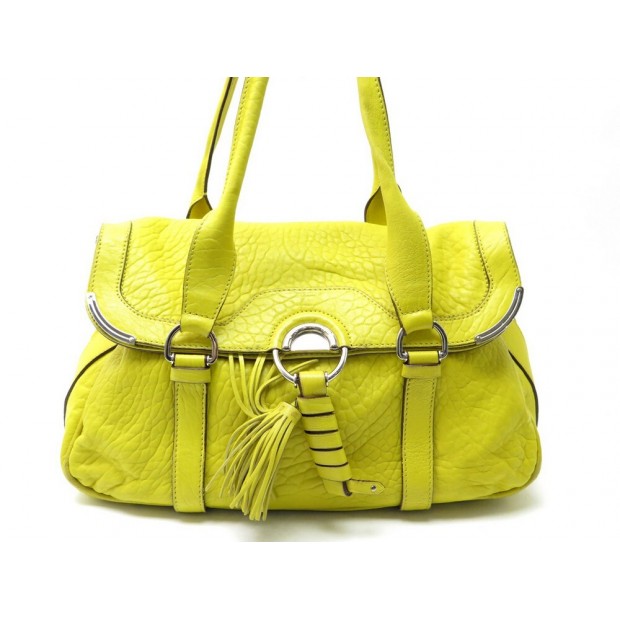 SAC A MAIN CELINE CABAS DAYDREAM EN CUIR JAUNE LEATHER HAND BAG PURSE 885€