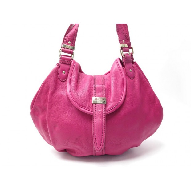 SAC A MAIN LANCEL CABAS FRASQUE EN CUIR GRAINE FUSHIA LEATHER HAND BAG 800€