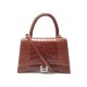 NEUF SAC A MAIN BALENCIAGA HOURGLASS 619668 CUIR CROCO BANDOULIERE NEW BAG 2100€