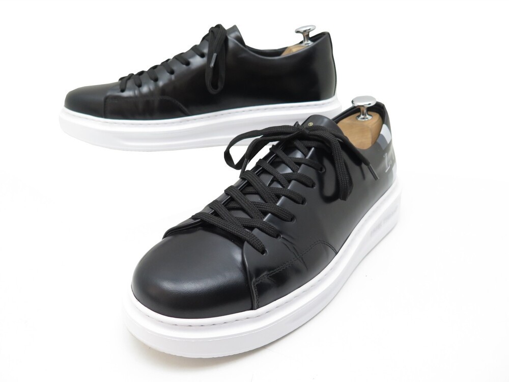 Louis Vuitton Clipper low top sneakers black leather 8.5 US 41.5