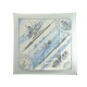 FOULARD HERMES GROENLAND CARRE 90 PHILIPPE LEDOUX EN SOIE BLEU SILK SCARF 410€