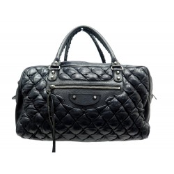 SAC A MAIN BALENCIAGA CITY WORK 168032 EN CUIR BLEU MARINE MATELASSE PURSE 1860€