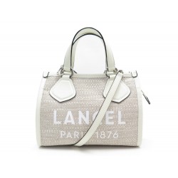 NEUF SAC A MAIN LANCEL SUMMER TOTE A12005 BANDOULIERE TOILE BEIGE NEW BAG 350€