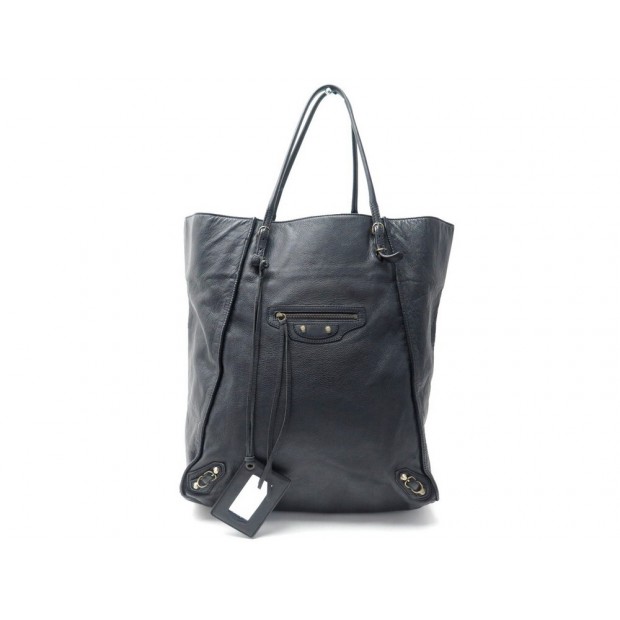 sac a main balenciaga cabas papier 279326 cuir noir