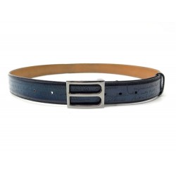 CEINTURE BERLUTI TAILLE 105 EN CUIR SCRITTO BLEU MARINE POCHON LEATHER BELT 670€