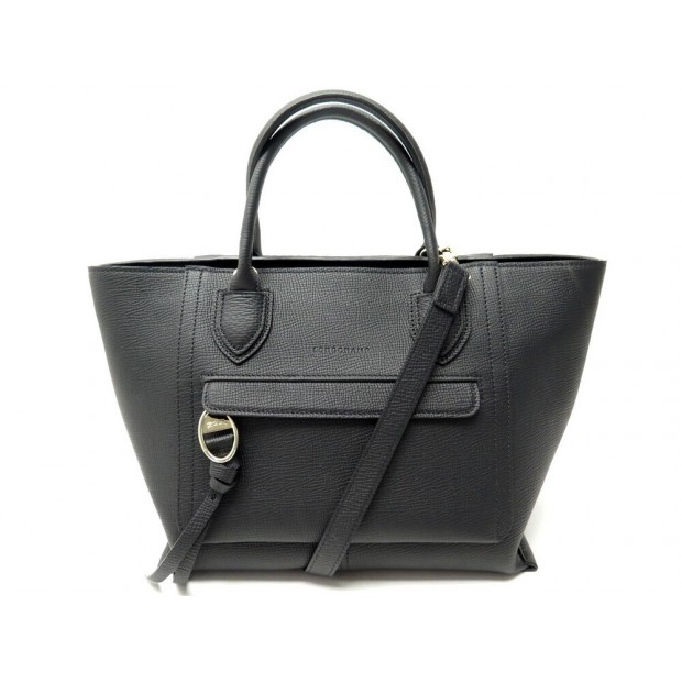 NEUF SAC A MAIN LONGCHAMP MAILBOX LARGE 10105HTA CABAS EN CUIR NOIR BAG 790€