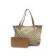 SAC A MAIN GUCCI CABAS 247209 EN TOILE GG BEIGE & CUIR POCHETTE HAND BAG 1110€