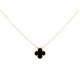 NEUF COLLIER VAN CLEEF & ARPELS ALHAMBRA VINTAGE ONYX OR JAUNE NECKLACE 2740€