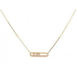 NEUF COLLIER MESSIKA BABY MOVE OR JAUNE ET DIAMANTS GOLD DIAMONDS NECKLACE 3090€