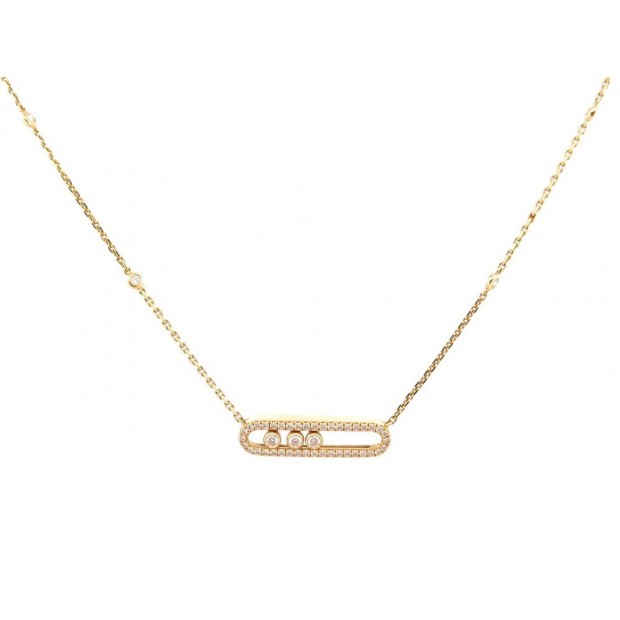 NEUF COLLIER MESSIKA BABY MOVE OR JAUNE ET DIAMANTS GOLD DIAMONDS NECKLACE 3090€