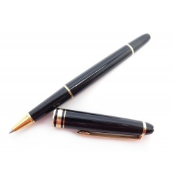 STYLO BILLE MONTBLANC MEISTERSTUCK CLASSIQUE DORE NOIR 12890 ROLLERBALL 405€