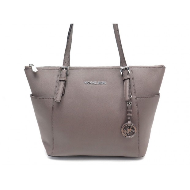 SAC A MAIN MICHAEL KORS JET SET 3F2STTT8L EN CUIR TAUPE LEATHER HAND BAG 295€