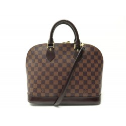 SAC A MAIN LOUIS VUITTON ALMA PM TOILE DAMIER EBENE BANDOULIERE HAND BAG 1450€