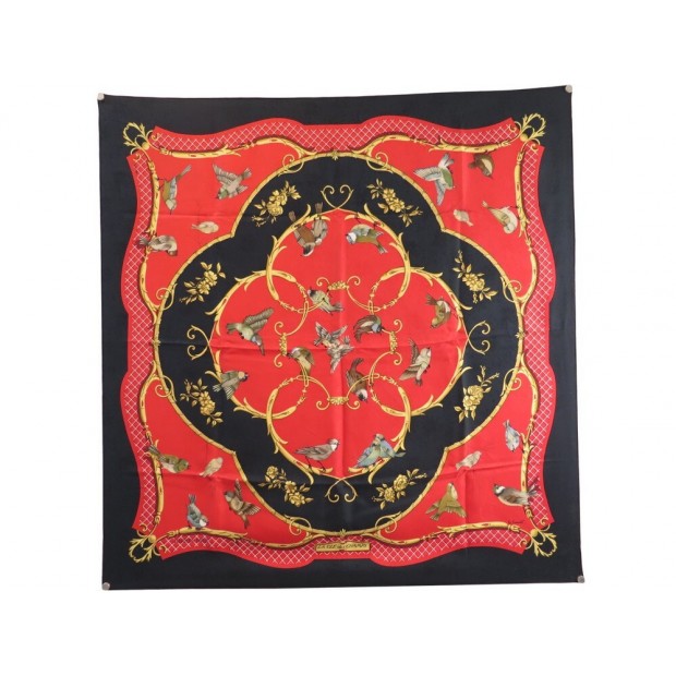 FOULARD HERMES LA CLE DES CHAMPS FACONNET CARRE 90 SOIE BROCHEE SILK SCARF 410€