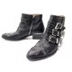 CHAUSSURES BOTTINES CHLOE SUSANNA 37.5 CH24134 EN CUIR NOIR LEATHER BOOTS 995€