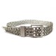 CEINTURE CHANEL CHAINE GOURMETTE 3 RANGS TAILLE 75 EN METAL ARGENTE SILVER BELT