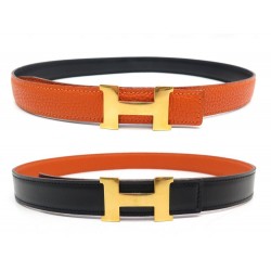 CEINTURE HERMES REVERSIBLE 24MM T70 BOUCLE MINI CONSTANCE H CUIR BOITE BELT 550€