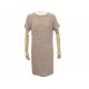 ROBE MANCHES COURTES CHANEL P58367V35584 L 42 EN TWEED COTON ROSE DRESS 4890€