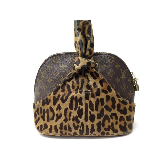 SAC A MAIN LOUIS VUITTON ALAIA ALMA PM ED LIMITEE MONOGRAM & CUIR LEOPARD BAG