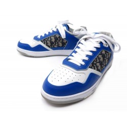 CHAUSSURES BASKETS DIOR 3SN272ZIR SNEAKERS B27 41.5 EN CUIR BLEU ET TOILE 890€