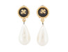 boucles d'oreilles chanel trefles perles