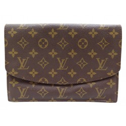 VINTAGE POCHETTE A MAIN LOUIS VUITTON EN TOILE MONOGRAM LV 23CM SAC CLUTCH BAG