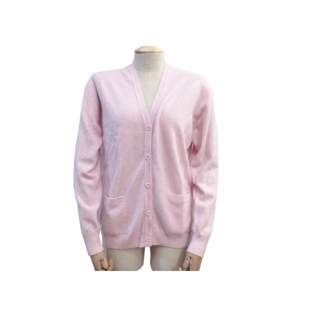 NEUF GILET ERIC BOMPARD FEMME 100% CACHEMIRE ROSE 