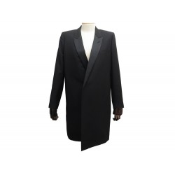 NEUF VESTE YVES SAINT LAURENT BLAZER LONG 1 BOUTON L 42 LAINE NOIR JACKET 2190€