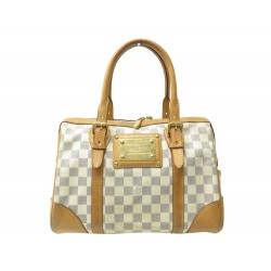 SAC A MAIN LOUIS VUITTON BERKELEY TOILE DAMIER AZUR & CUIR N52001 HAND BAG 1350€