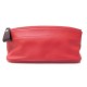 NEUF POCHETTE HERMES TROUSSE EN CUIR ROUGE + BOITE NEW PENCIL CASE POUCH