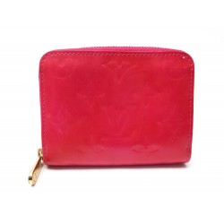 PORTE MONNAIE LOUIS VUITTON ZIPPY CUIR MONOGRAM VERNIS ROSE LEATHER WALLET 470€