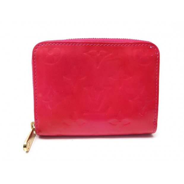 PORTE MONNAIE LOUIS VUITTON ZIPPY CUIR MONOGRAM VERNIS ROSE LEATHER WALLET 470€