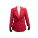 VESTE CHANEL BLAZER BOUTON LOGO CC M 40 EN LAINE ROUGE JACKET VEST 5650€