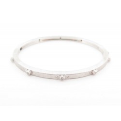 BRACELET BUCCELLATI MACRI CLASSICA 15 CM EN OR BLANC ET DIAMANTS JEWEL 5800€