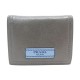 NEUF PORTEFEUILLE PRADA 1MV204 EN CUIR GRAINE GRIS PORTE MONNAIE NEW WALLET 520€