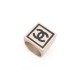 BAGUE CHANEL LOGO CC CHEVALIERE CARRE T 55 EN METAL ARGENTE SILVER RING 620€