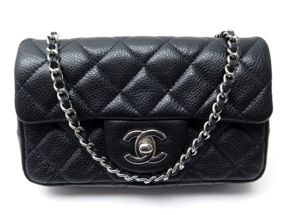 sac a main chanel mini classique timelles cuir caviar