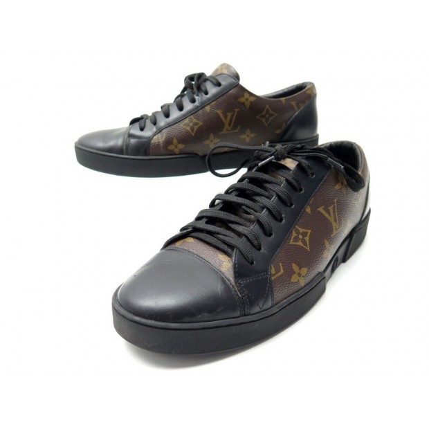 CHAUSSURES LOUIS VUITTON BASKETS MATCH UP 6.5 41 EN TOILE MONOGRAM SNEAKERS 590€