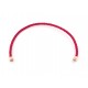 CABLE FRED POUR BRACELET FORCE 10 MM TAILLE 15 EN CORDE ROUGE & ACIER ROSE 230€