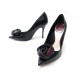 CHAUSSURES CHRISTIAN DIOR ESCARPINS LADY ROSE 36 EN CUIR NOIR + BOITE SHOES 750€