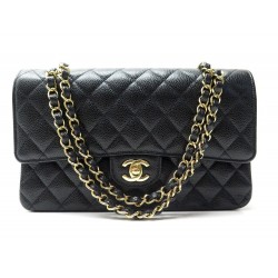 SAC A MAIN CHANEL CLASSIQUE TIMELESS M CUIR CAVIAR MATELASSE NOIR HAND BAG 8250€