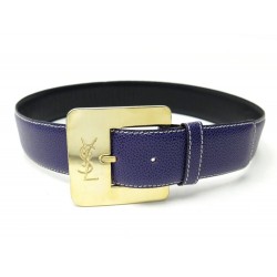 VINTAGE CEINTURE YVES SAINT LAURENT TAILLE 70 EN CUIR VIOLET LEATHER BELT 325€