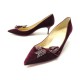 NEUF CHAUSSURES CHRISTIAN LOUBOUTIN ESCARPINS 41 EN VELOURS BORDEAUX NEW 595€