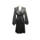 NEUF VESTE CELINE TRENCH LONG 38 M EN SOIE ANTHRACITE MANTEAU NEW SILK JACKET