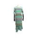 NEUF ROBE CELINE EN 2 PIECES TUNIQUE + JUPE M 38 EN VISCOSE VERT NEW DRESS 2250€