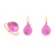 NEUF LOT POMELLATO BAGUE BOUCLES D'OREILLES ROUGE PASSION OR ROSE RING EARRINGS