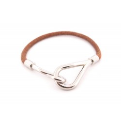 NEUF BRACELET HERMES JUMBO PALLADIE EN CUIR MARRON 16 CM LEATHER JEWEL 240€