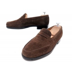 CHAUSSURES JM WESTON MOCASSINS 180 5.5D 40.5 EN DAIM MARRON SUEDE SHOES 695€