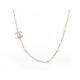 COLLIER CHANEL SAUTOIR 100 CM LOGO CC EN METAL DORE & PERLES NECKLACE 1605€